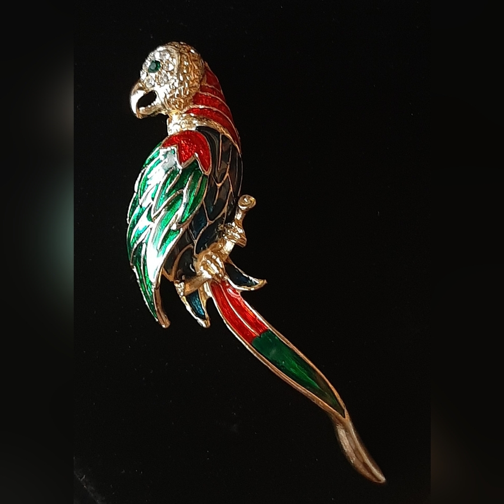 Colorful Parrot Brooch